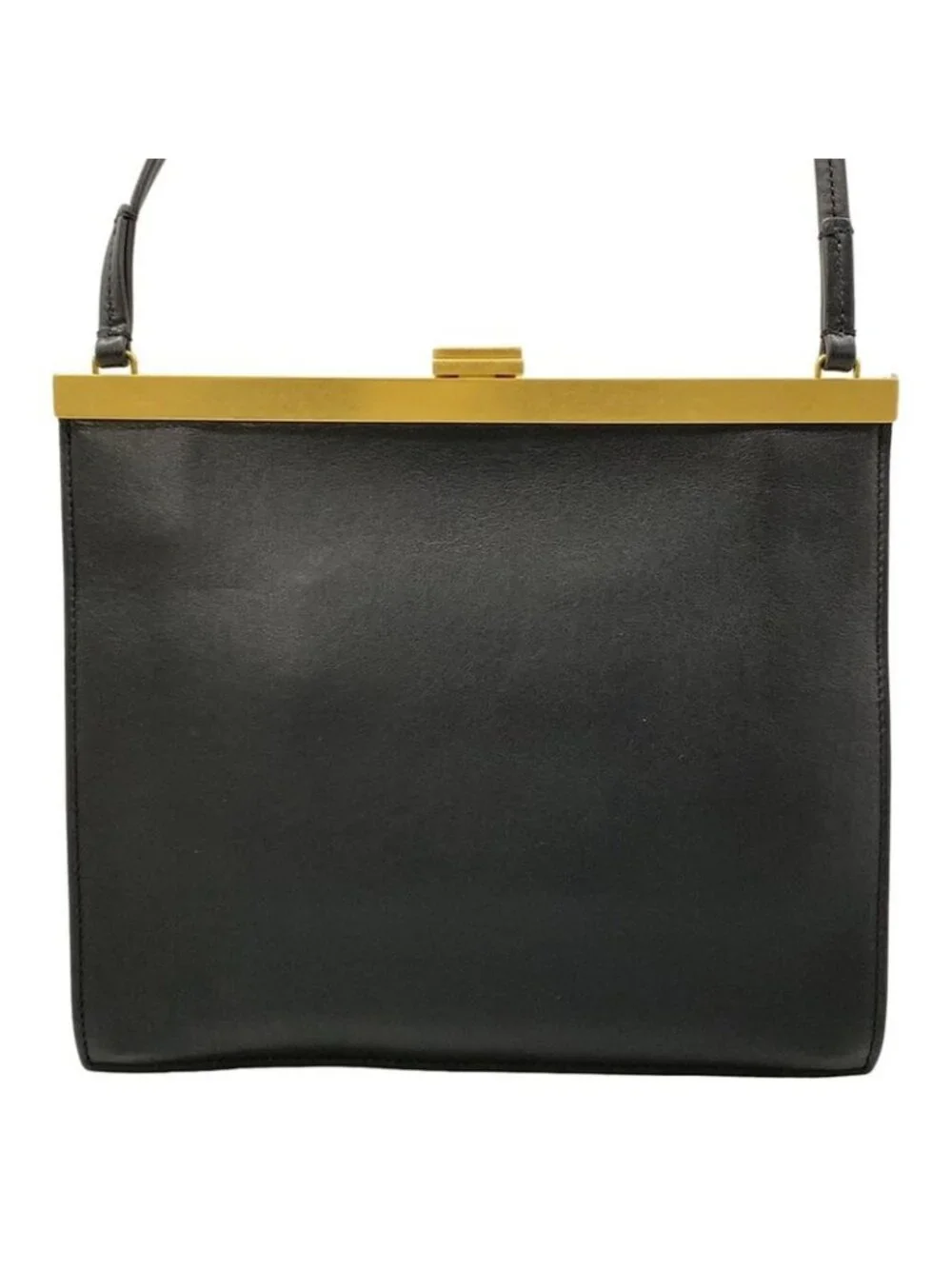 ★SOLD★ Celine Shoulder Bag Clasp Mini Black Leather - Picture 3 of 15